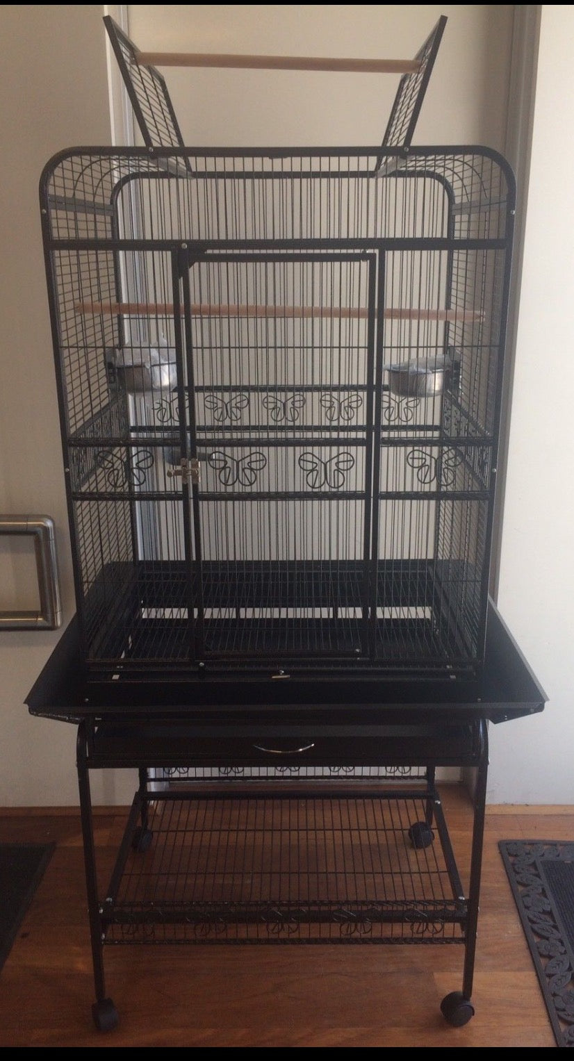 LARGE Open Roof Style Cage - Black & White Options