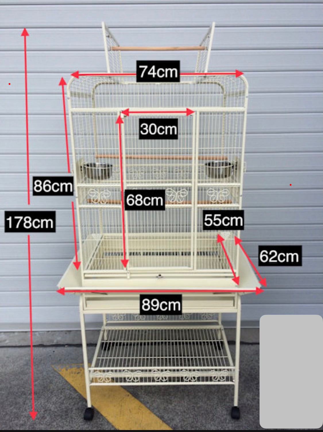 LARGE Open Roof Style Cage - Black & White Options