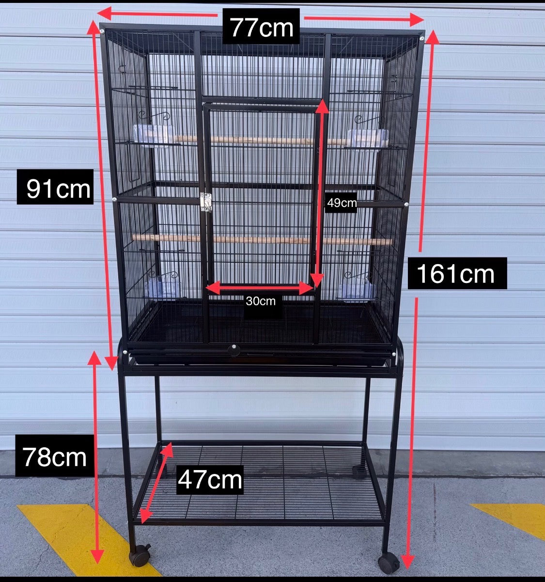LARGE Flight Cage - Black & White